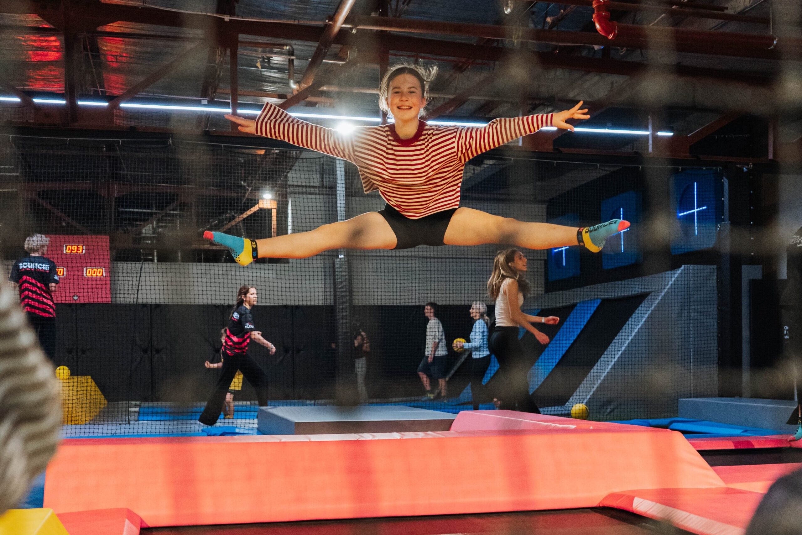 Girl on trampoline