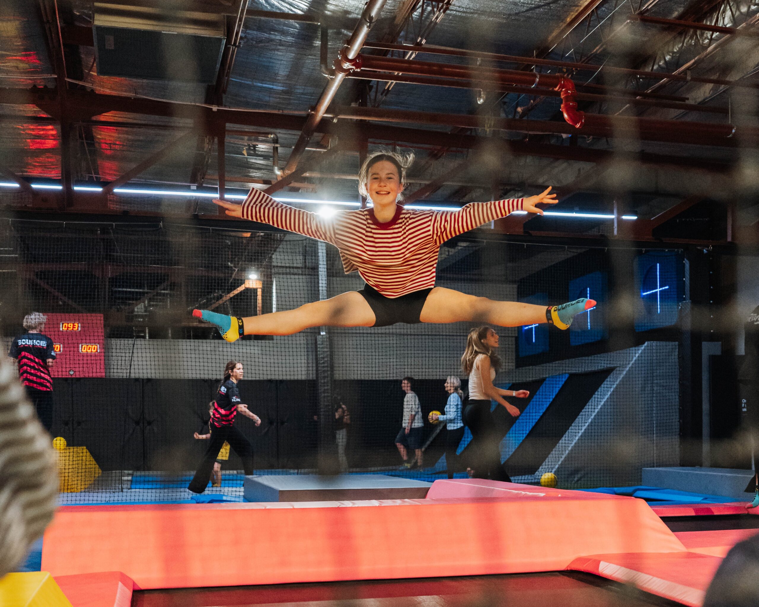 Girl on trampoline